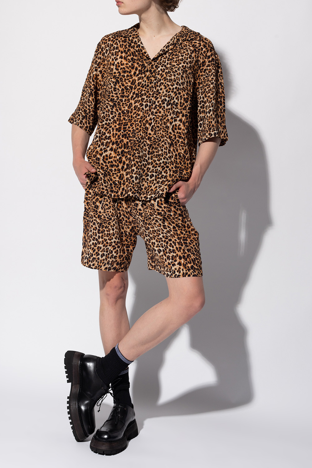 Nanushka Shorts with leopard print